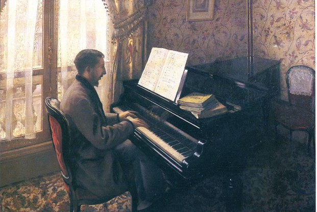 Gustave Caillebotte, "Jeune home au piano," 1876